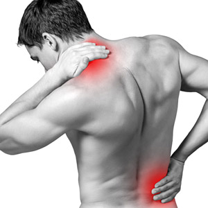 Man with neck and shoulder pain